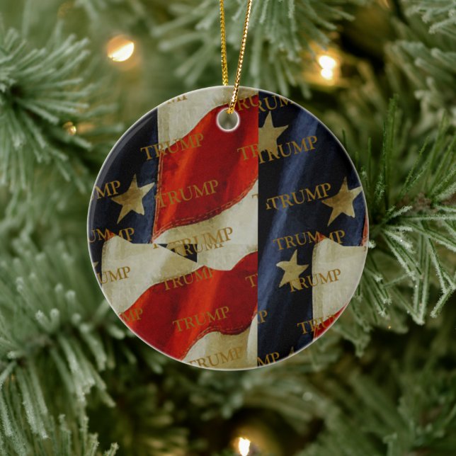 TRUMP KERAMIK ORNAMENT (Baum)