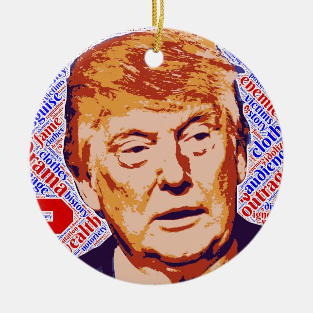 Trump Keramik Ornament (Vorne)