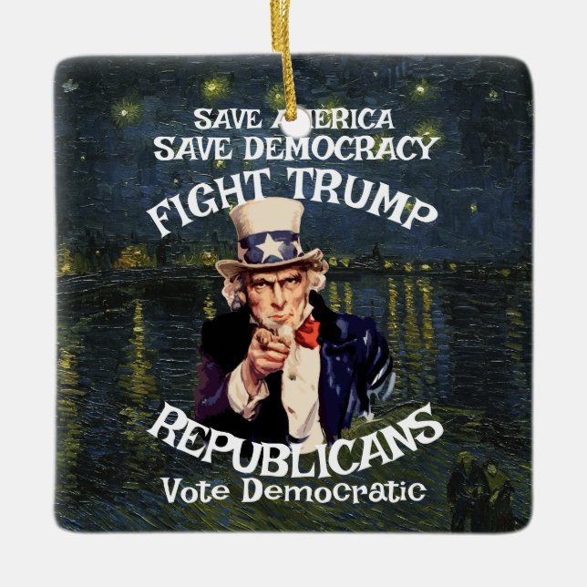 Trump Keramikornament (Vorderseite)