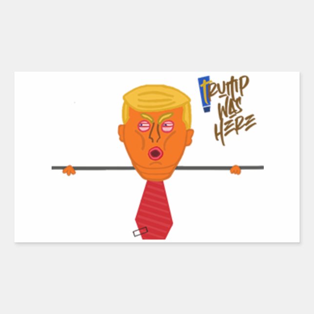 Trump Kilroy Dark Rechteckiger Aufkleber (Vorderseite)