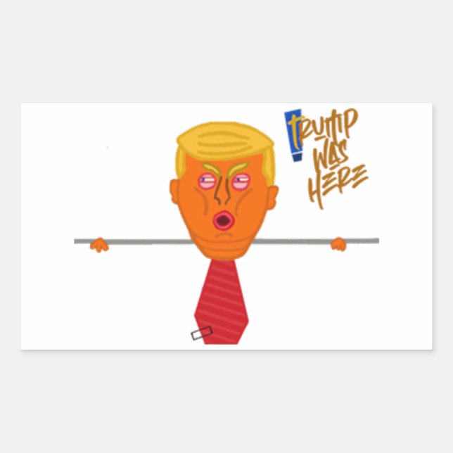 Trump Kilroy Light Rechteckiger Aufkleber (Vorderseite)