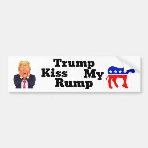 Trump Kiss Mein Rump Autoaufkleber