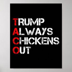 Trump kneift immer beim Taco-Handel Lustiges Meme  Poster