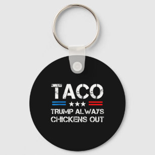 Trump kneift immer beim Taco-Handel Lustiges Meme Schlüsselanhänger