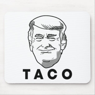 Trump kneift immer Funny Taco Joke Retro St Mousepad