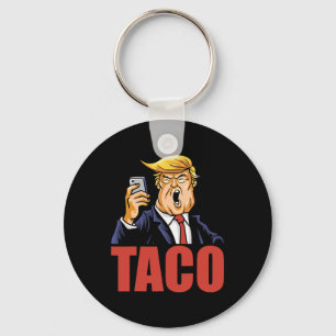 Trump kneift immer Funny Taco Joke Retro St Schlüsselanhänger