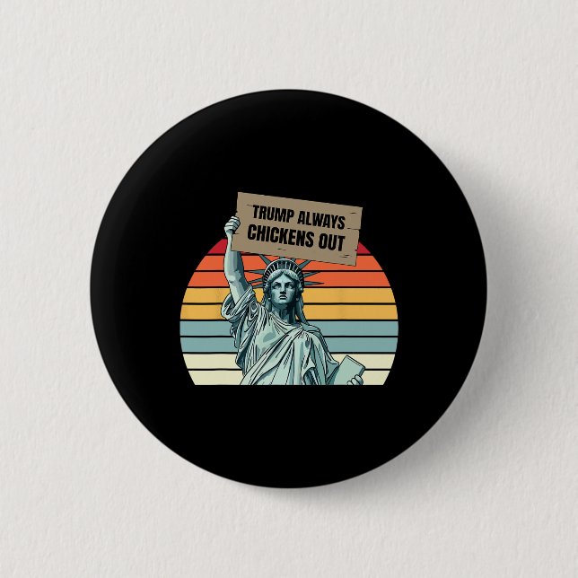 Trump kneift immer Funny Trump  Button (Vorderseite)