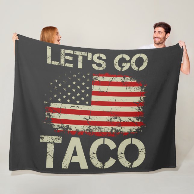 Trump kneift immer Let's Go Taco Fleecedecke (Beispiel)