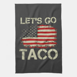 Trump kneift immer Let's Go Taco Geschirrtuch