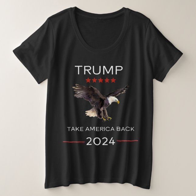 Trump Kundgebung 2024 Frauen V-Neck T - Shirt (Design vorne)