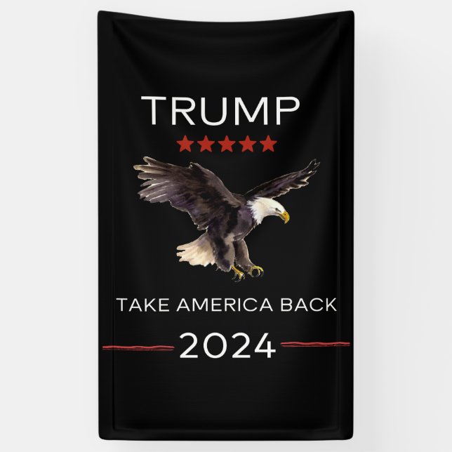 Trump Kundgebung Take America Back 2024 Vinyl-Bann Banner (Vertikal)