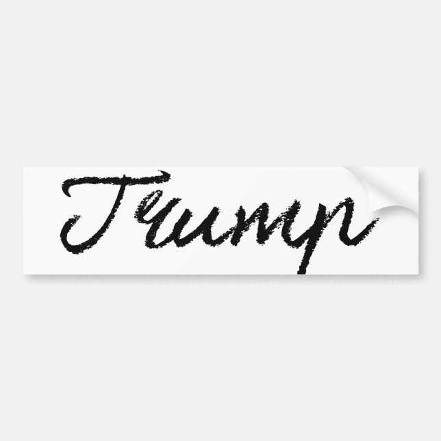 Trump-Kursive Signatur -.png Autoaufkleber (Vorne)