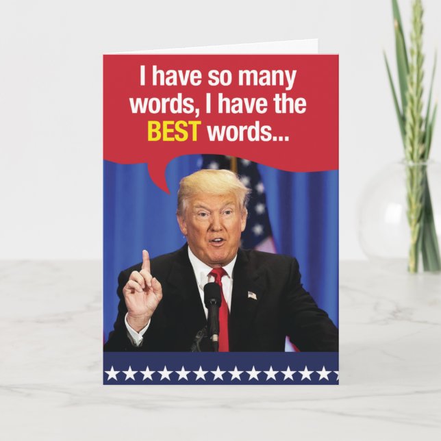 Trump : La carte d'Humour d'anniversaire (Devant)