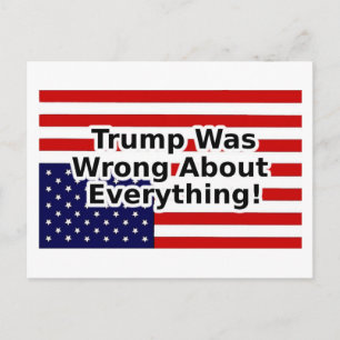 Trump lag falsch bei allem auf dem Kopf stehenden Postkarte