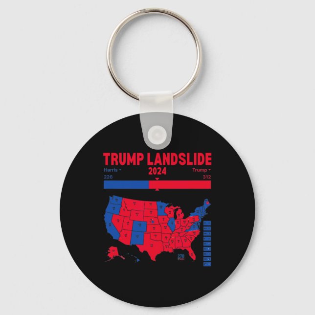 Trump Landslide 2024 Wahlplan 312 - Wahlplan Schlüsselanhänger (Vorderseite)