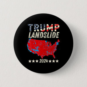 Trump Landslide 2024 Wahlplan Unterstützung Trump Button