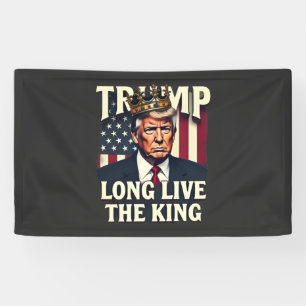 Trump Lang lebe der König Pro Trump Patriotisch Banner