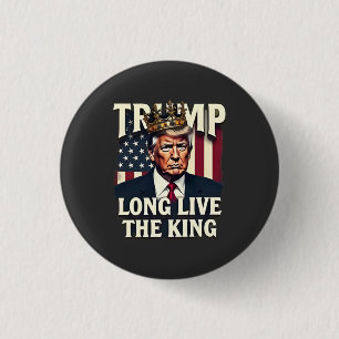 Trump Lang lebe der König Pro Trump Patriotisch  Button