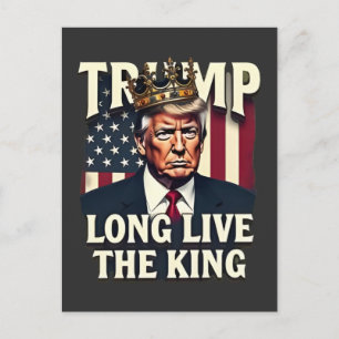 Trump Lang lebe der König Pro Trump Patriotisch  Postkarte