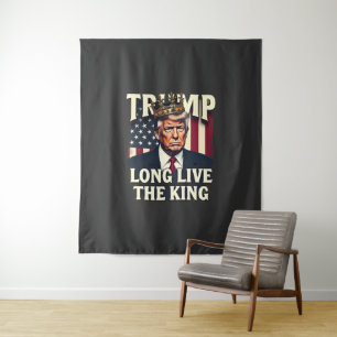 Trump Lang lebe der König Pro Trump Patriotisch Wandteppich