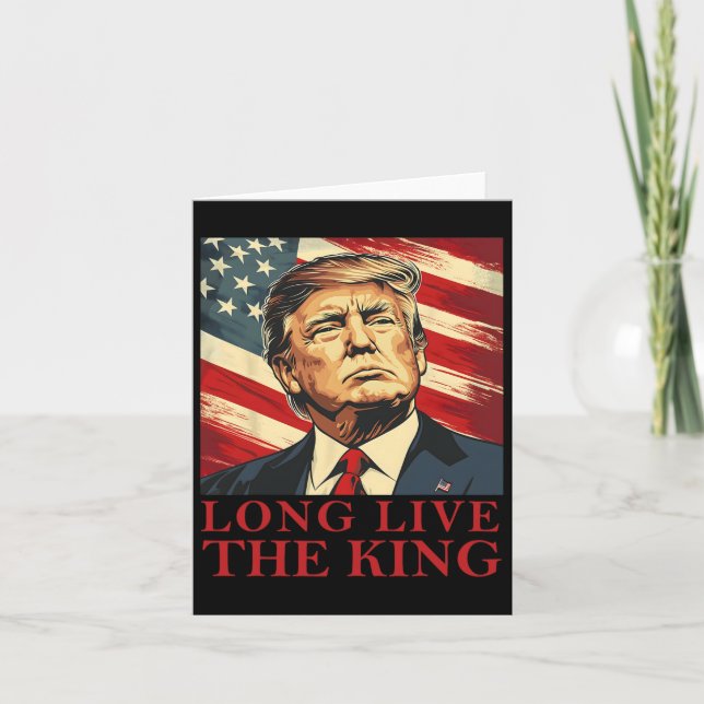 Trump lange lebe das King American Patriotic Karte (Vorderseite)