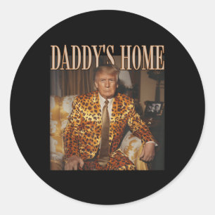 Trump Leopard Daddys Zuhause, Trump 2024 Runder Aufkleber