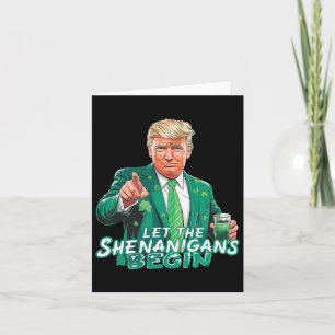 Trump Ließ die Shenanigans Begin St Patrick's Day Karte