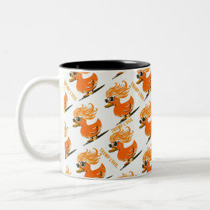 Trump l'oeil Orange Perücke Ente Zweifarbige Tasse