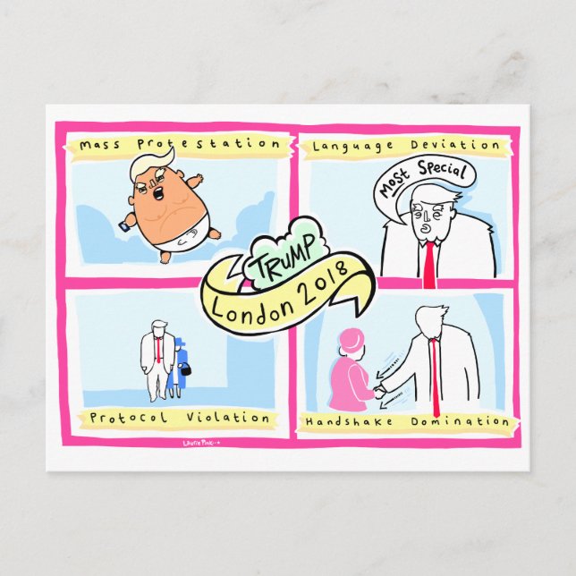 Trump London : Carte officielle Laurie Pink Souven (Devant)