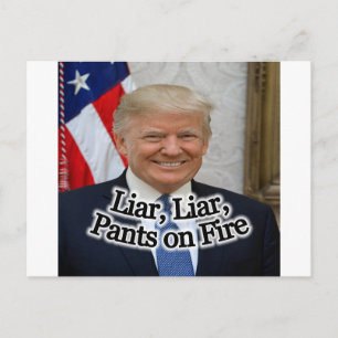 Trump: Lügner, Lügner, Hose in Flammen! Postkarte