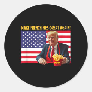 Trump Lustig Mach Pommes Frites wieder großartig T Runder Aufkleber