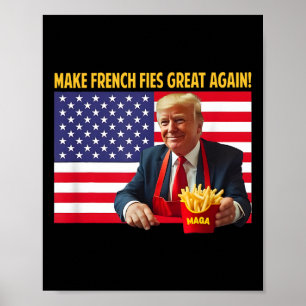 Trump Lustig Machen Fritten Großartig Wieder Trump Poster