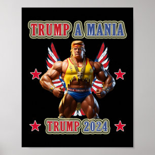 Trump lustige Wrestling Trumpamania Republikanisch Poster