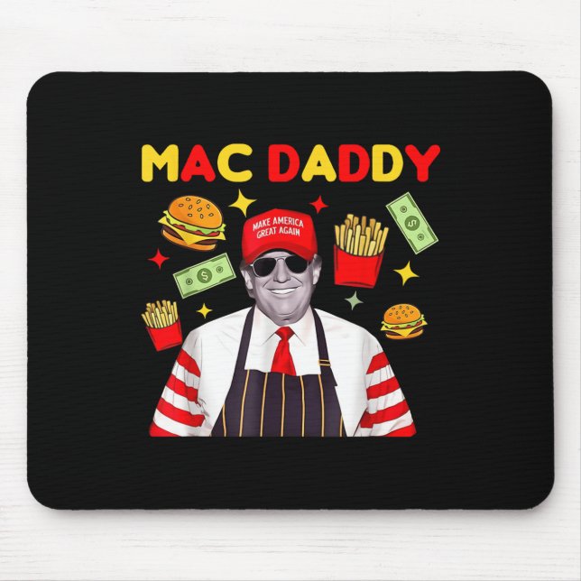 Trump Mac Daddy Uni - Schwarz - Klein - Kurzer Sie Mousepad (Vorne)