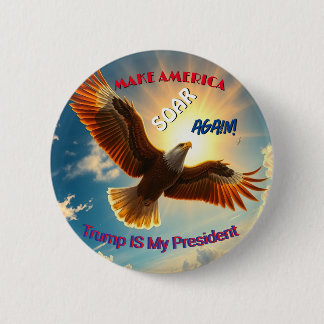 Trump Mach Amerika wieder fliegen Knopf Button