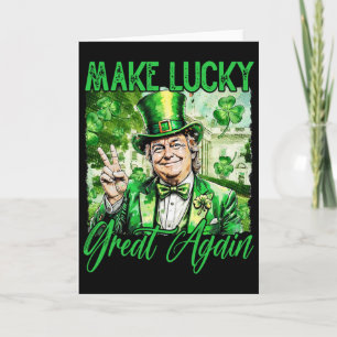 Trump Mach Amerika wieder glücklich St. Patrick's Karte