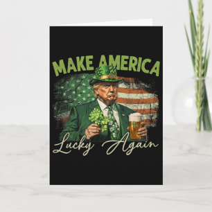 Trump Mach Amerika wieder glücklich zum St. Patric Karte