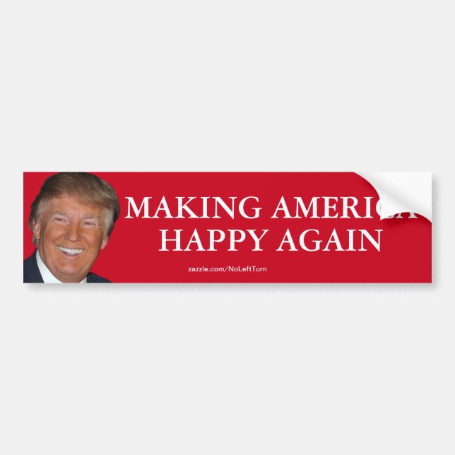 Trump macht Amerika wieder glücklich Autoaufkleber (Vorne)