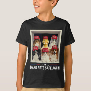 Trump macht Haustiere wieder sicher Lustig Rette u T-Shirt
