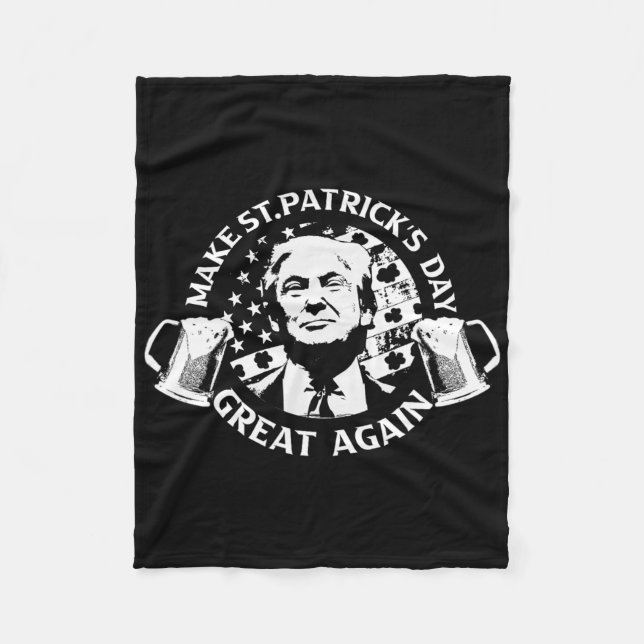 Trump macht St Patricks Day wieder großartig Ameri Fleecedecke (Vorderseite)