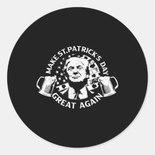 Trump macht St Patricks Day wieder zum großen amer Runder Aufkleber
