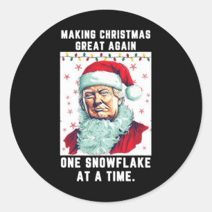 Trump macht Weihnachten wieder großartig - eine Sc Runder Aufkleber