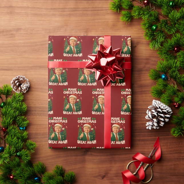 Trump macht Weihnachten wieder großartig Geschenkpapier (Feiertagsgeschenk)