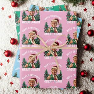 Trump macht Weihnachten wieder großartig Geschenkpapier Set