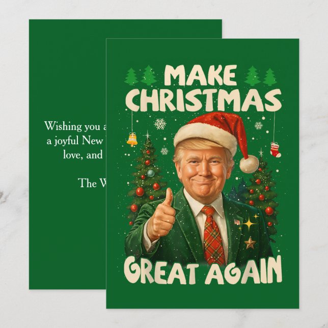 Trump macht Weihnachten wieder großartig grün (Vorne/Hinten)