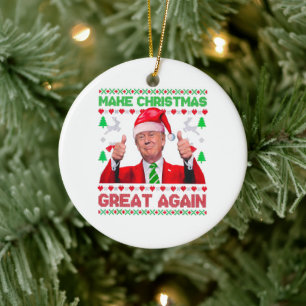 Trump macht Weihnachten wieder großartig Keramik Ornament