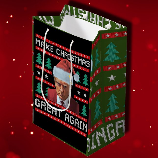 Trump macht Weihnachten wieder großartig Tasse sch Mittlere Geschenktüte (Von Creator hochgeladen)