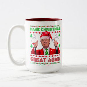 Trump macht Weihnachten wieder großartig Tasse, We Zweifarbige Tasse