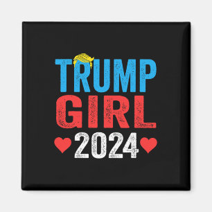 Trump Mädchen 2024 Süße Trump-Flagge Frauen Mädche Magnet