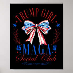 Trump Mädchen 45 47 Mega Est 2024 Social Club Happ Poster